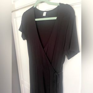 Black wrap dress